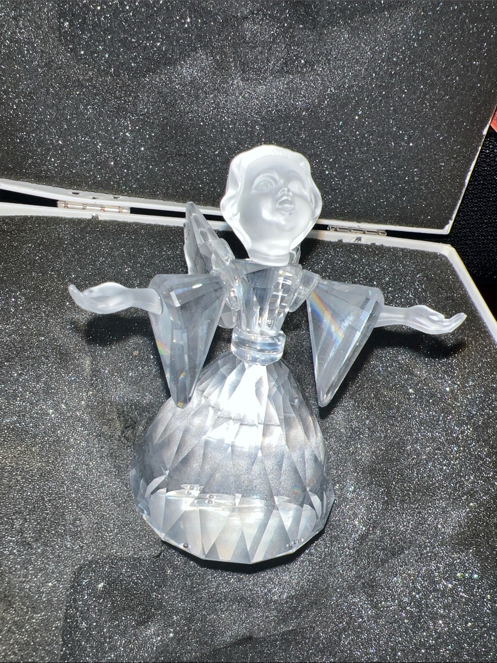 Swarovski Clear Crystal Angel Figurine with Frosted Face